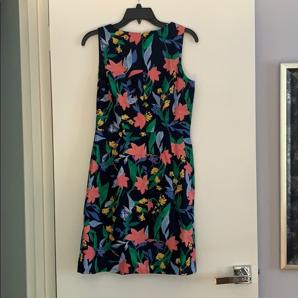 Floral basketweave square-neck dress - Picture 3 of 3